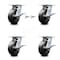 Service Caster 6 Inch Polyolefin Caster Set with Ball Bearing 4 Brake and 2 Swivel Lock SCC SCC-35S620-POB-SLB-BSL-2-SLB-2 - alternate 1
